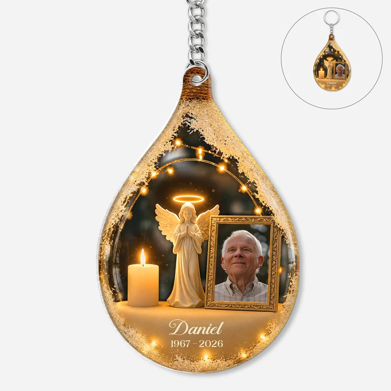 Trauerengel - Personalisierte Trauergeschenke | Acryl Schlüsselanhänger Foto