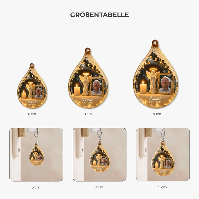 Trauerengel - Personalisierte Trauergeschenke | Acryl Schlüsselanhänger Foto