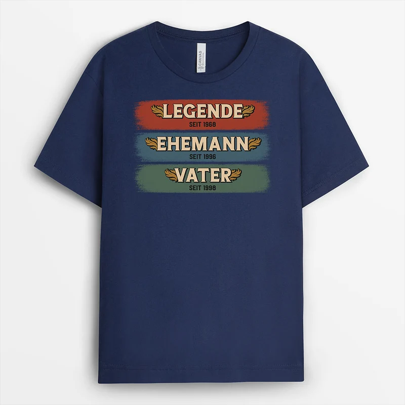 Legende Ehemann Papa Opa Vintage - Personalisiertes Geschenk | T-Shirt Opa