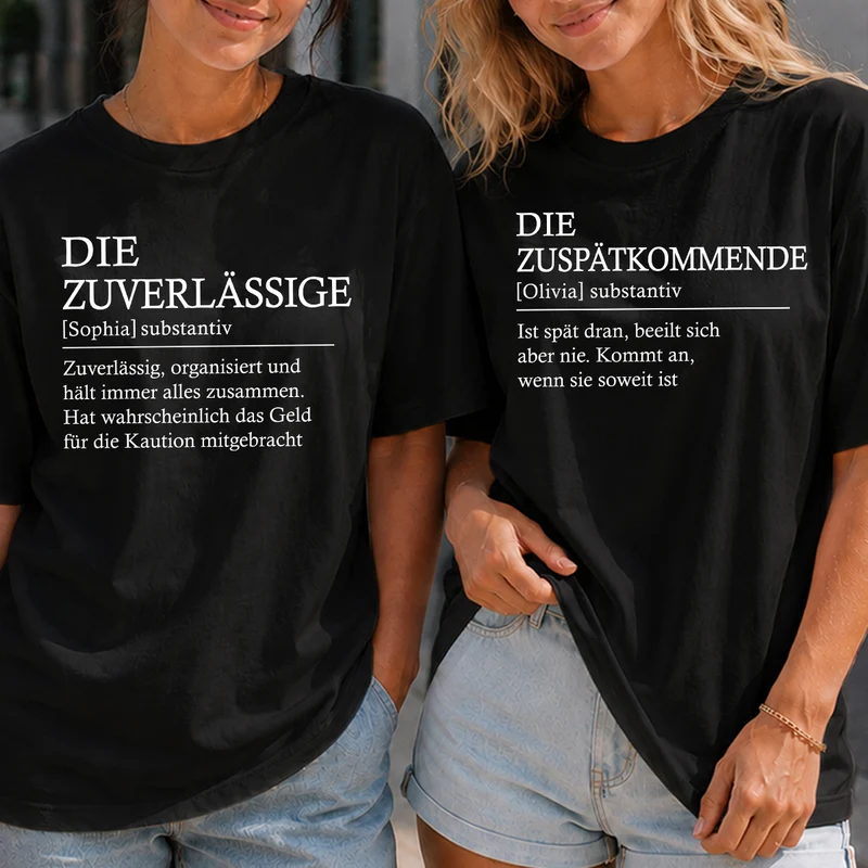 Freundschaft Substantiv - Personalisierte Geschenke Beste Freundin | T Shirt