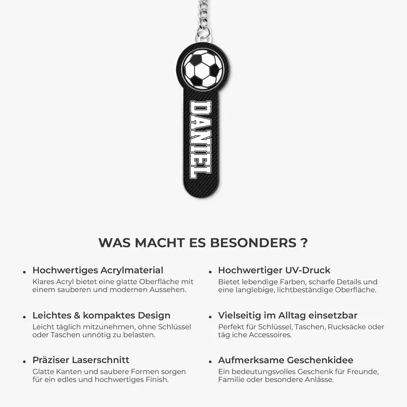 Sportarten + Name - Personalisiertes Geschenk | Acryl Schlüsselanhänger Männer Frauen
