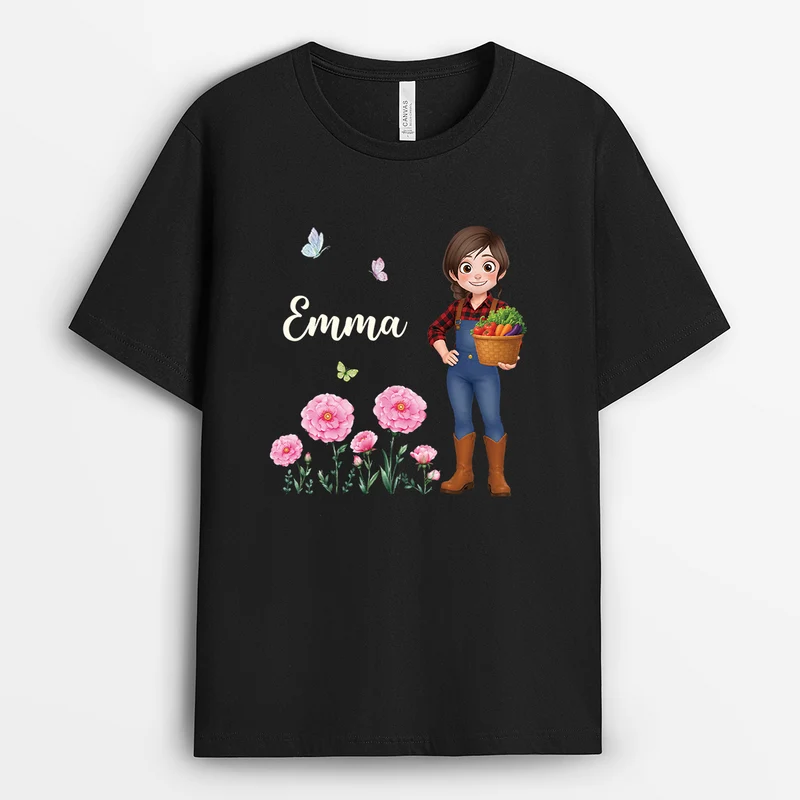 Blume Geburtsmonat - Personalisiertes Geschenk | Garten T Shirt Cartoon