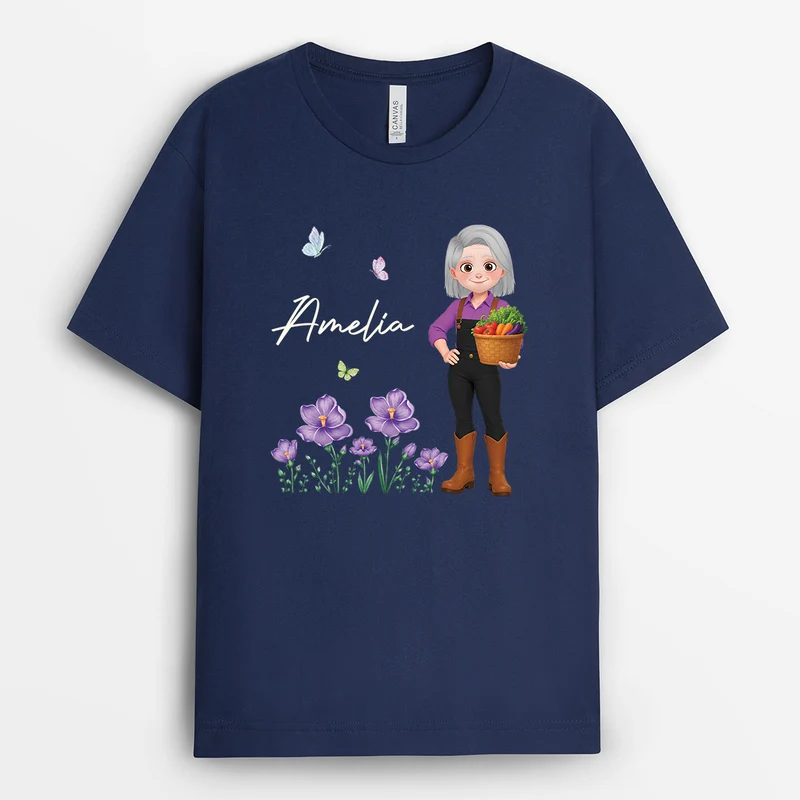 Blume Geburtsmonat - Personalisiertes Geschenk | Garten T Shirt Cartoon