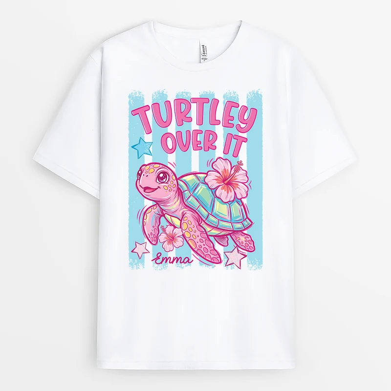 Turtley Over It - Personalisierte Geschenke Lustig | Sommer T Shirt