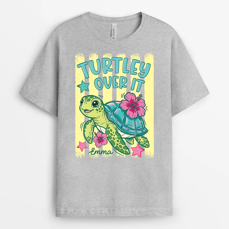Turtley Over It - Personalisierte Geschenke Lustig | Sommer T Shirt