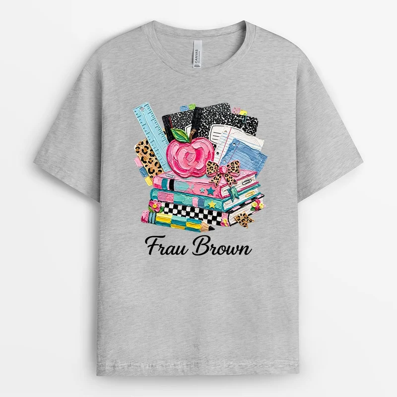 Impasto-Stil - Personalisiertes Geschenk Lehrer | T Shirt