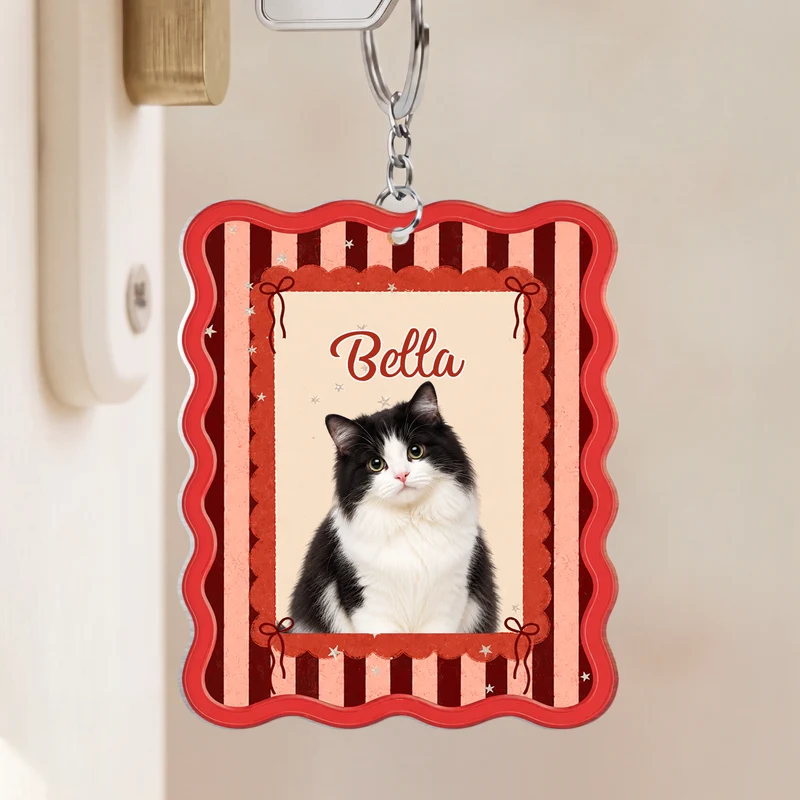 Hund + Erdbeere - Personalisierte Geschenke Foto | Acryl Schlüsselanhänger