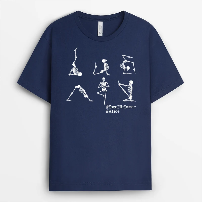 Yoga Skeleton Lustig - Personalisiertes Geschenk | Yoga Shirt