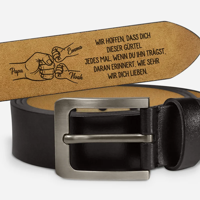 Möge Dich Dieser Gürtel Immer Daran Erinnern Wie Sehr Wir Dich Lieben - Personalisiertes Geschenk | Gürtel Papa Opa