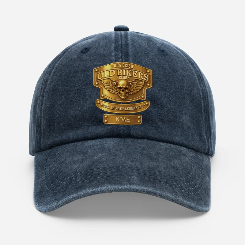 Old Bikers Club - Personalisiertes Geschenk | Washed Cap