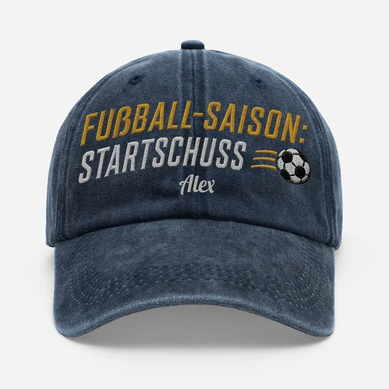 [3D-Optik] Fußball-Saison Startschuss - Personalisiertes Geschenk | Washed Cap