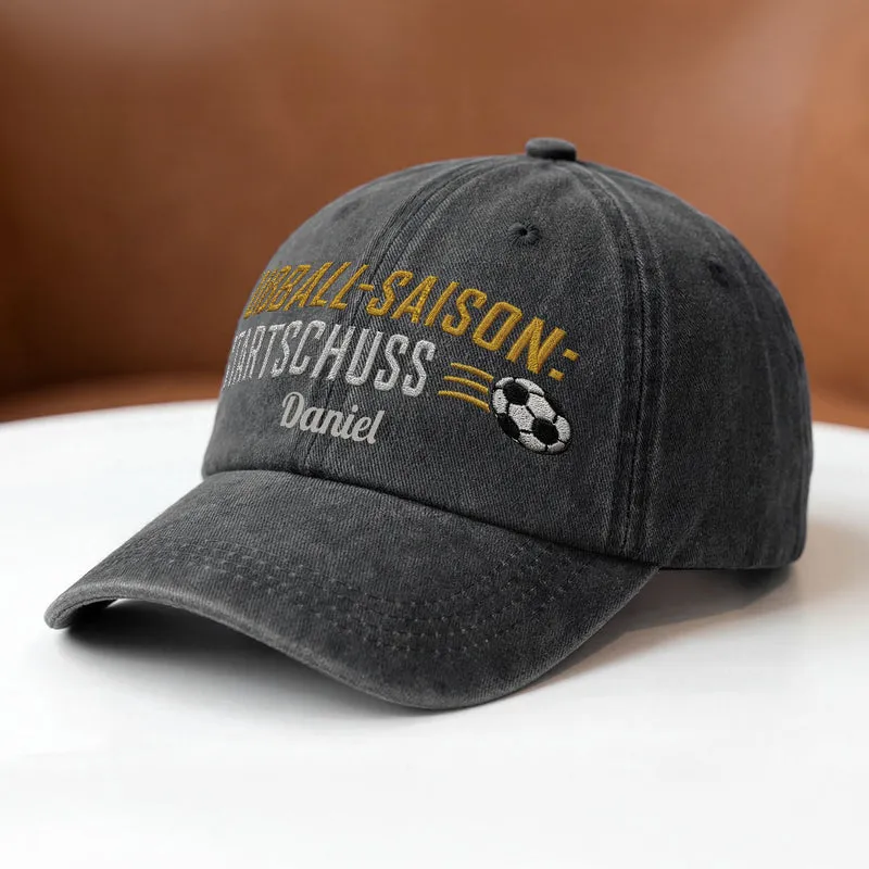 [3D-Optik] Fußball-Saison Startschuss - Personalisiertes Geschenk | Washed Cap