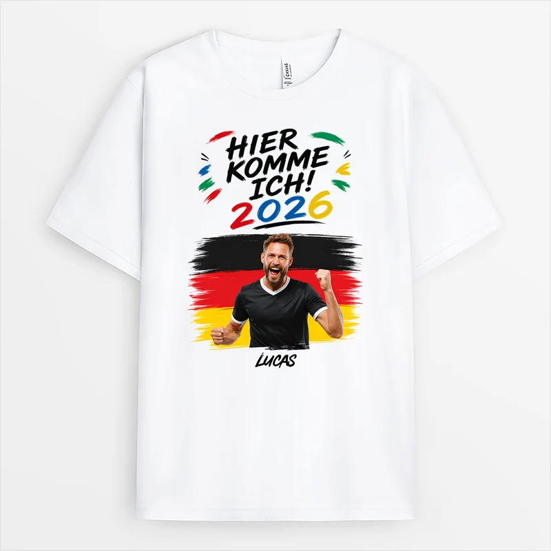 Hier Komme Ich - Personalisierte Geschenke Foto | Fussball Shirt
