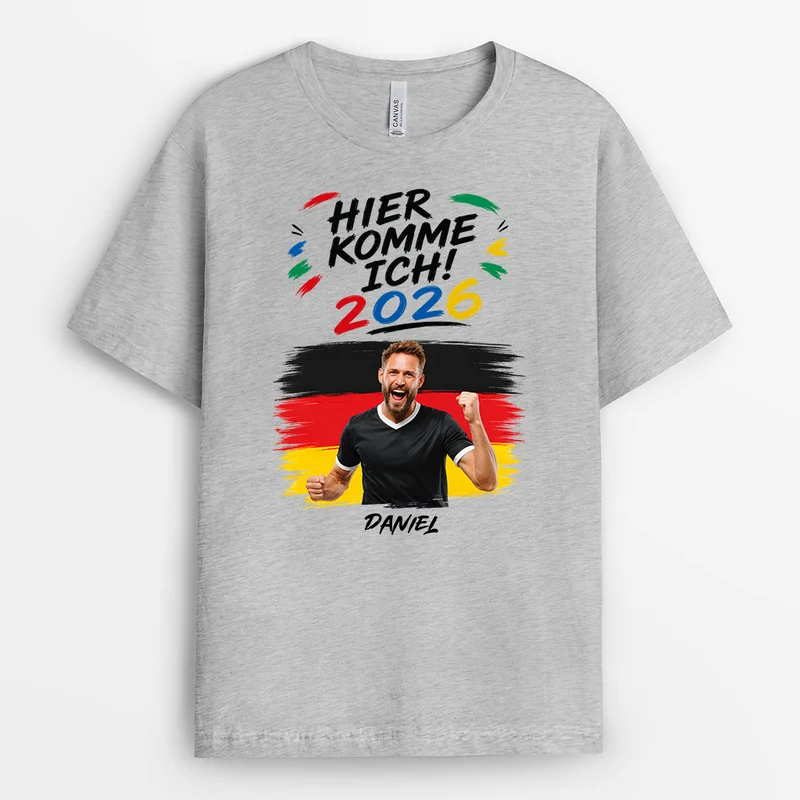 Hier Komme Ich - Personalisierte Geschenke Foto | Fussball Shirt