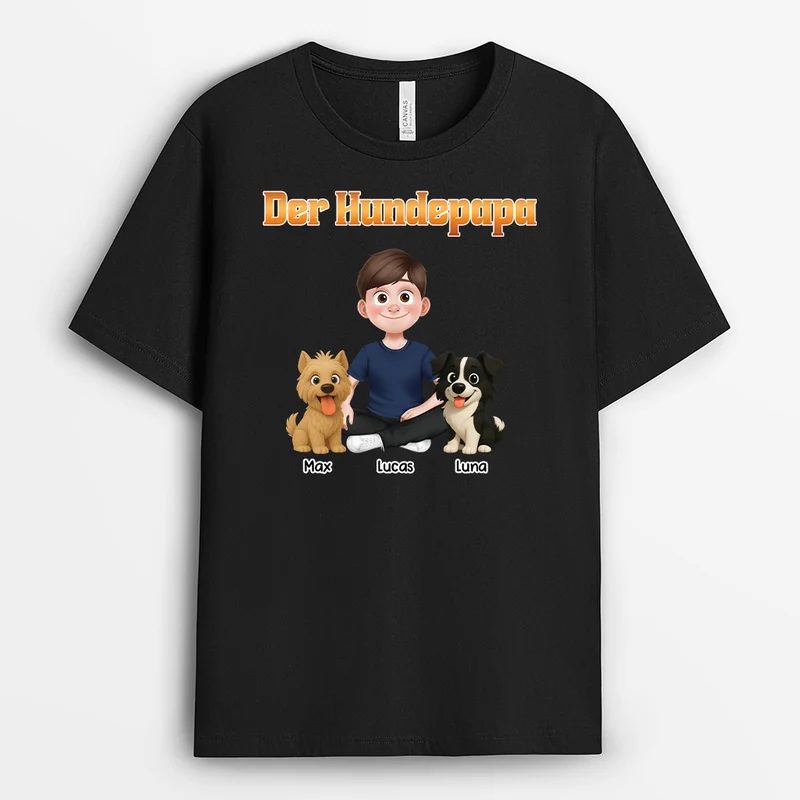 Die Hundemama Der Hundepapa - Personalisiertes Hunde Geschenk | T Shirt