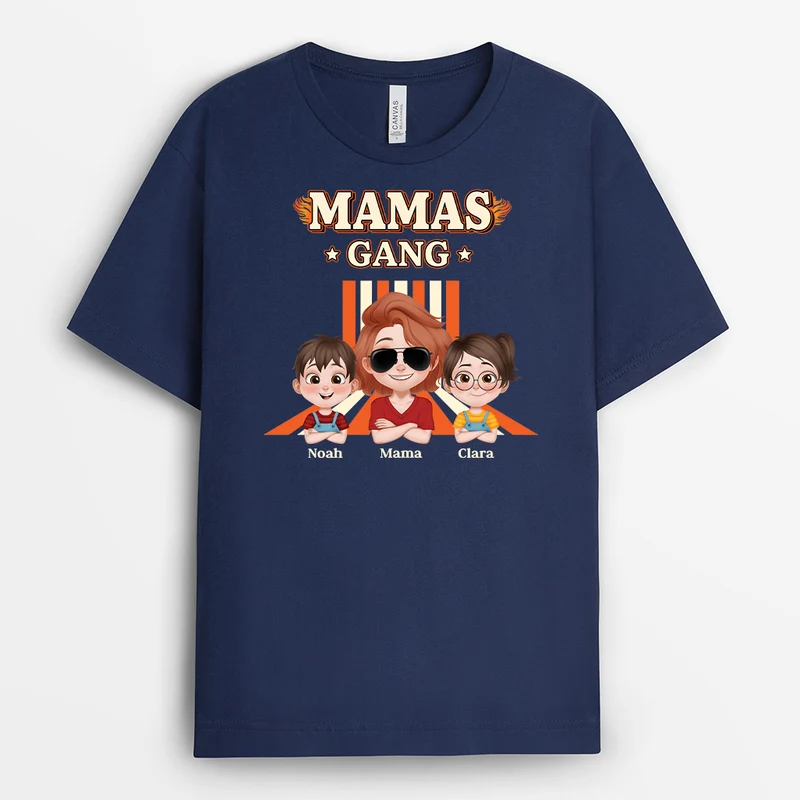 Papas Gang - Personalisiertes Geschenk | Opa Papa Shirt Cartoon Tarnmuster Flamme
