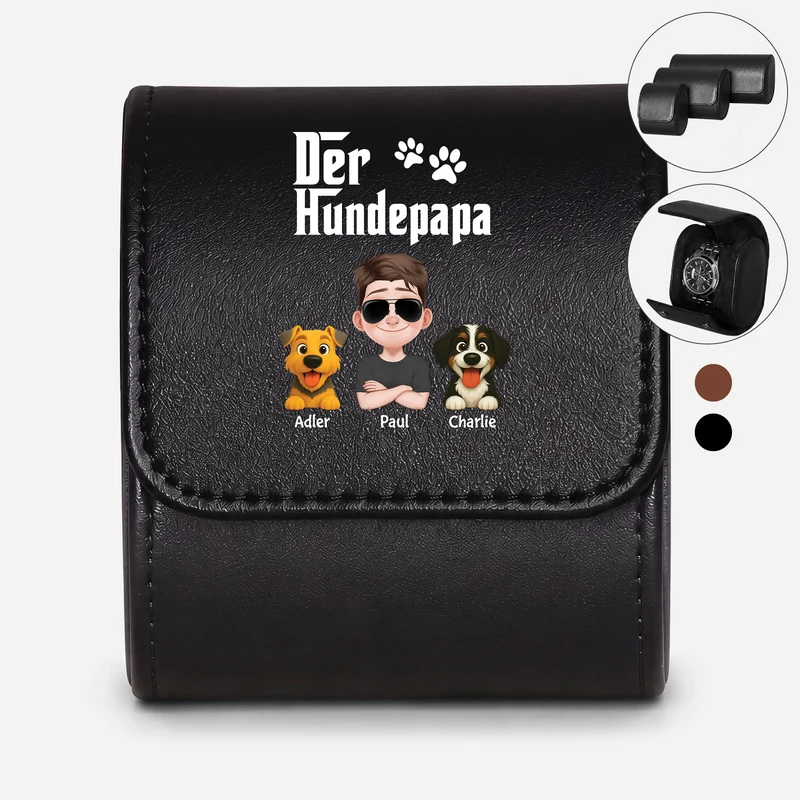 Der Hundepate - Personalisiertes Hunde Geschenk | Uhrenetui Leder