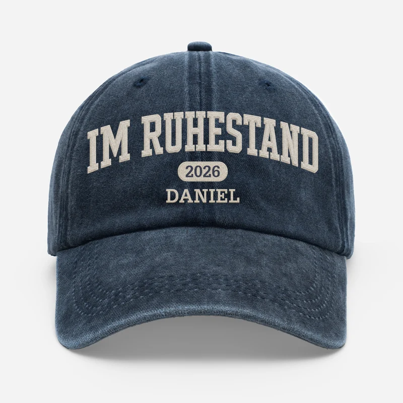 Im Ruhestand - Washed Cap Personalisiert