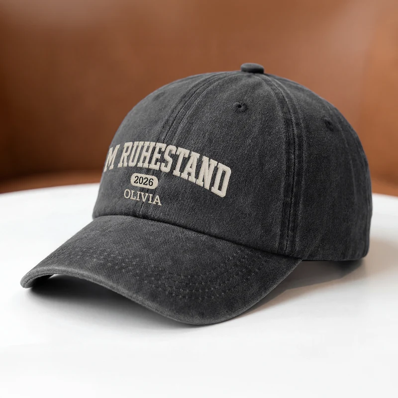 Im Ruhestand - Washed Cap Personalisiert