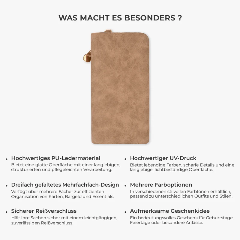 Oma Mama Kinder Herzen Kletterpflanze Blüten - Personalisiertes Geschenk | Wristlet Geldbörse