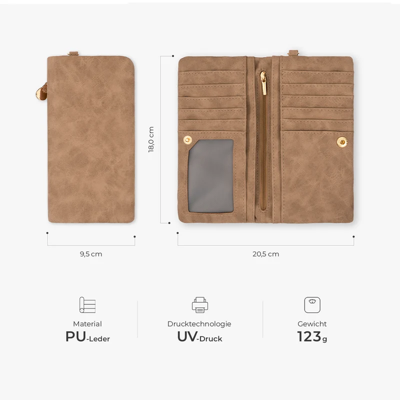 Mamas Garten Herz - Personalisiertes Geschenk | Wristlet Geldbörse Mama Oma