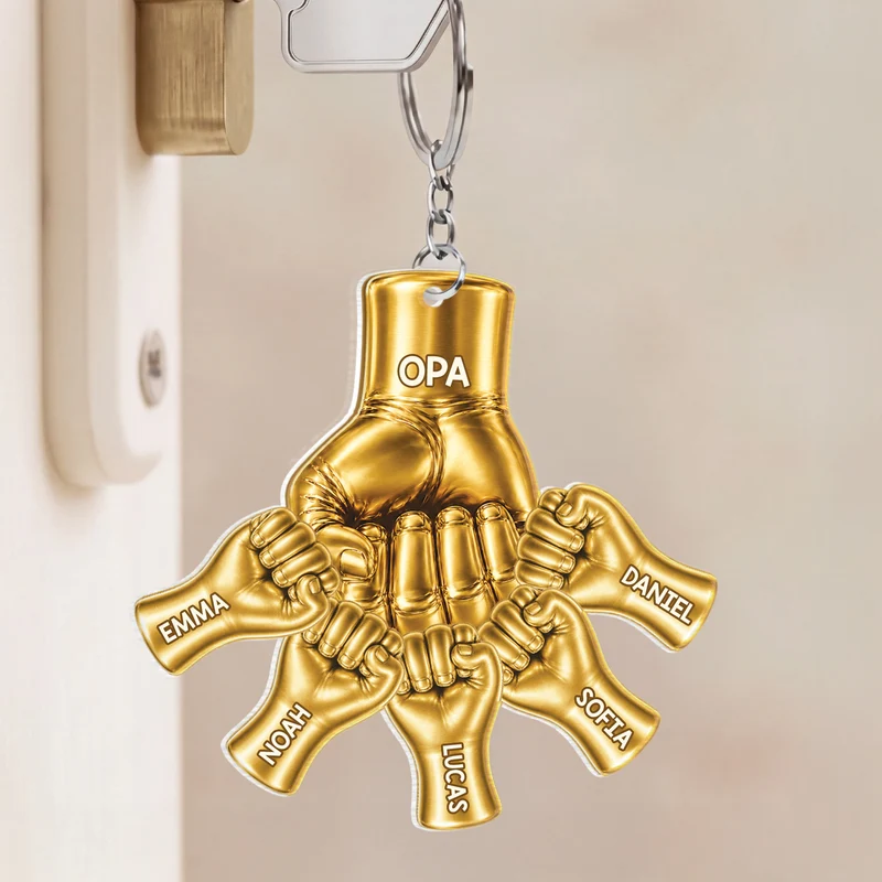 [3D-Optik] Opa Papa Faust Gold - Personalisiertes Geschenk | Acryl Schlüsselanhänger