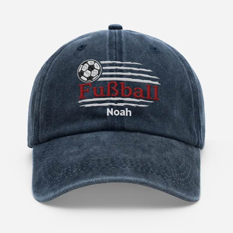 Fußball - Personalisiertes Geschenk | Washed Cap Männer Frauen