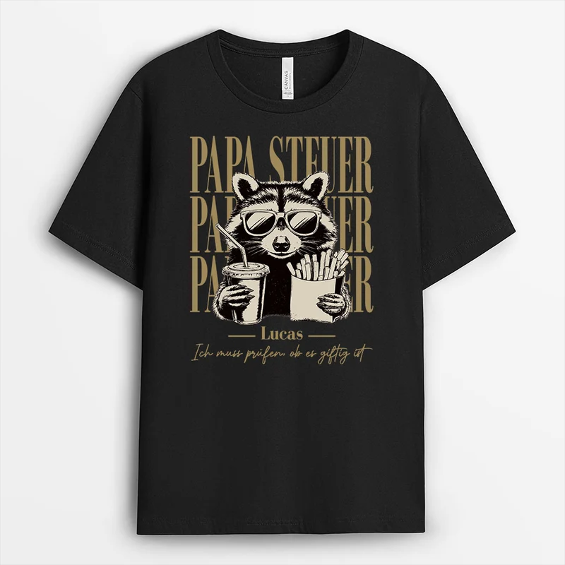 Ich Muss Prüfen Ob Es Giftig Ist - Personalisiertes Geschenk | Schwarzes T-Shirt Opa Papa