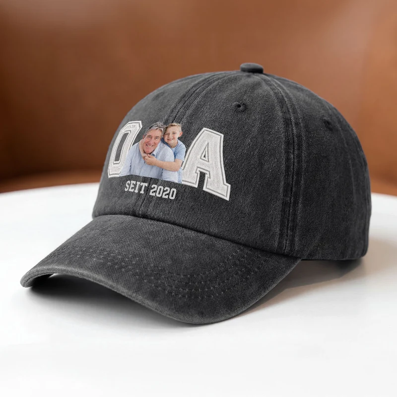 Papa Opa Seit - Personalisierte Geschenke Foto | Washed Cap