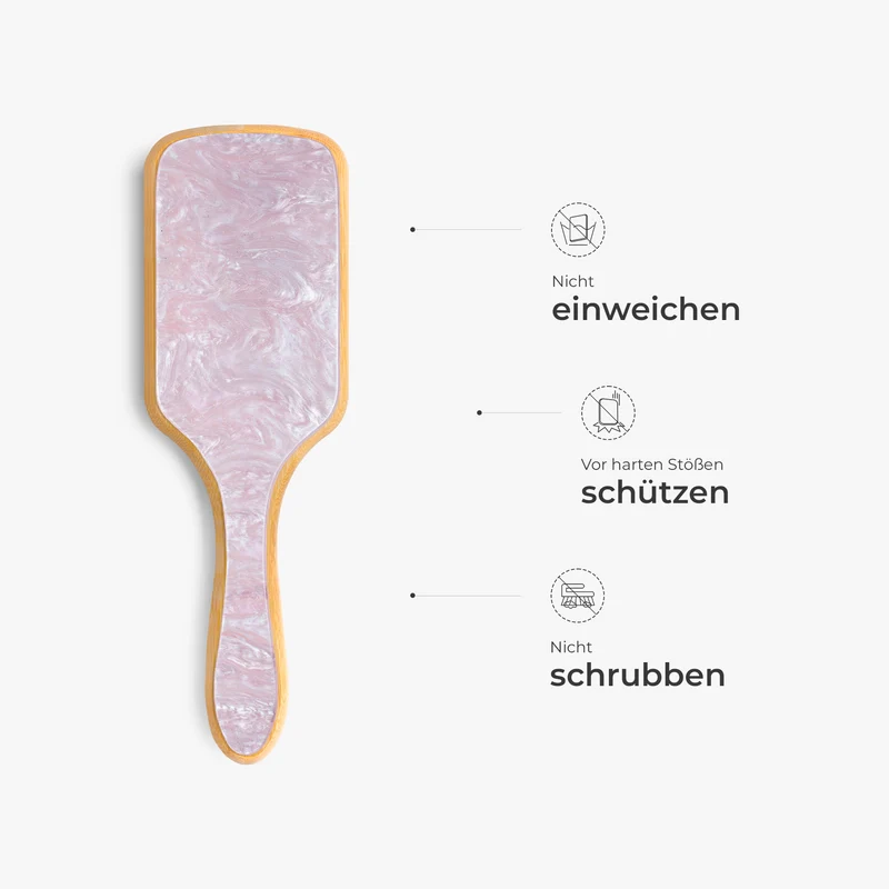 Omas Garten Hier Wächst Die Liebe - Personalisiertes Geschenk | UV Druck Acetat & Holz Haarbürste Mama/Oma
