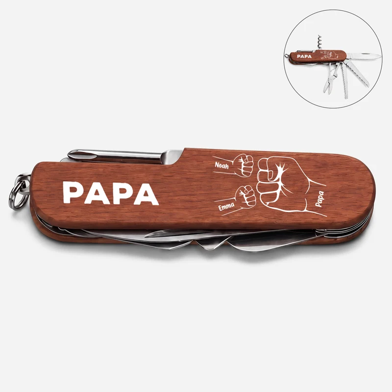 Opa Papa Faust - Personalisiertes Geschenk | Multitool Messer