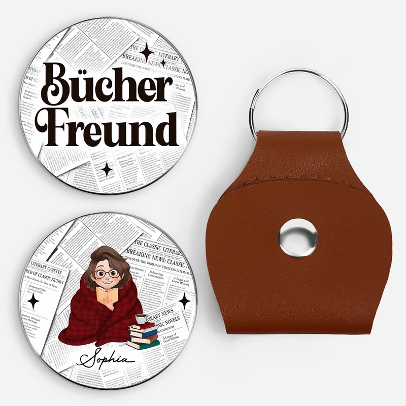 Bücherwurm - Personalisierte Geschenke Für Leseratten Männer & Frauen | Pocket Hug Schlüsselanhänger