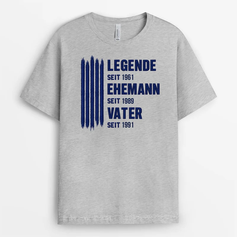 [3D-Optik] Legende Ehemann Papa Opa Camouflage - Personalisiertes Geschenk | T-Shirt Opa