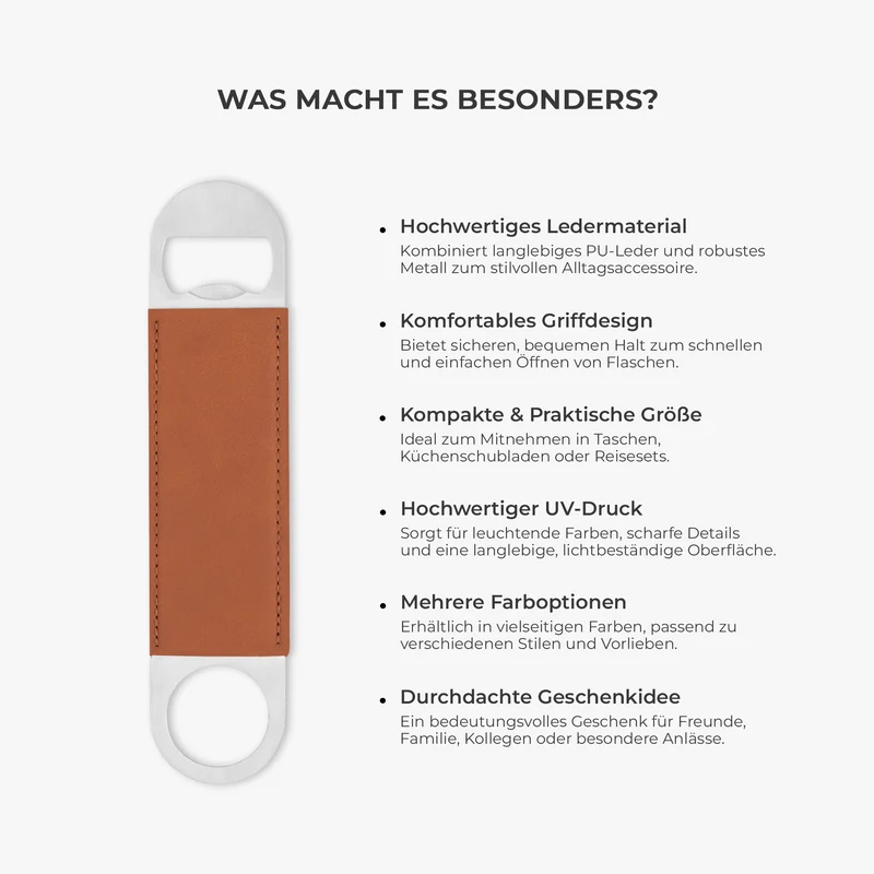 Der Hundepate - Personalisiertes Geschenk | Leder Flaschenöffner