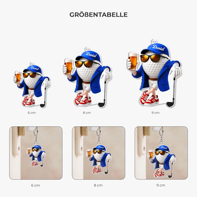 Golf - Personalisierte Geschenke Für Männer | Acryl Schlüsselanhänger