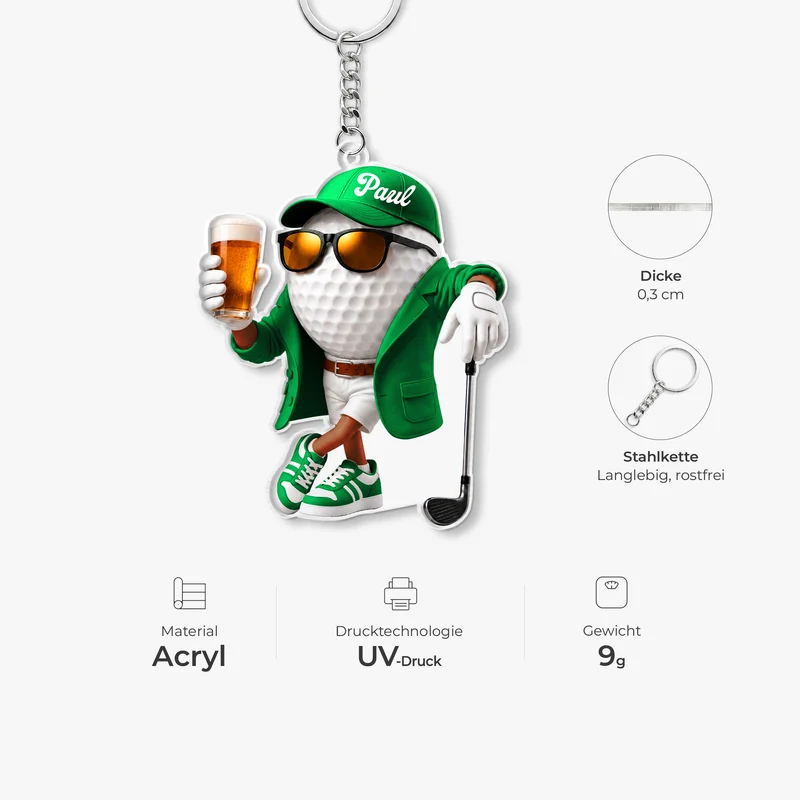 Golf - Personalisierte Geschenke Für Männer | Acryl Schlüsselanhänger