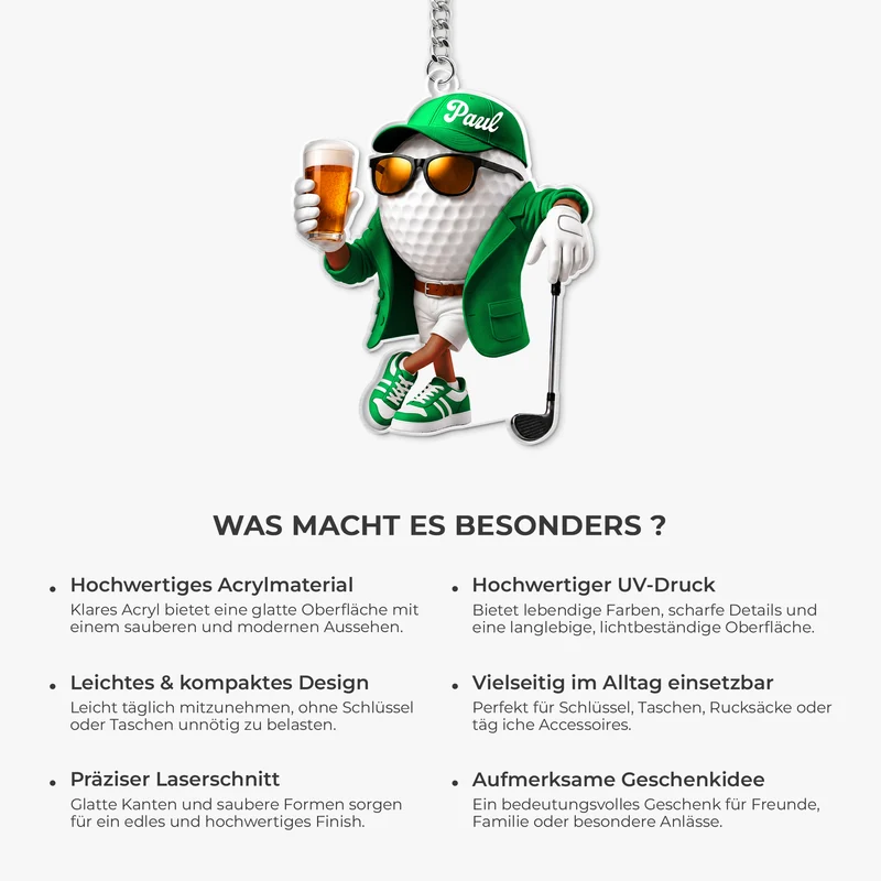 Golf - Personalisierte Geschenke Für Männer | Acryl Schlüsselanhänger