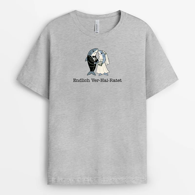 Wir Hai-Raten - Personalisierte Hochzeitsgeschenke | T Shirt Lustig Weiß
