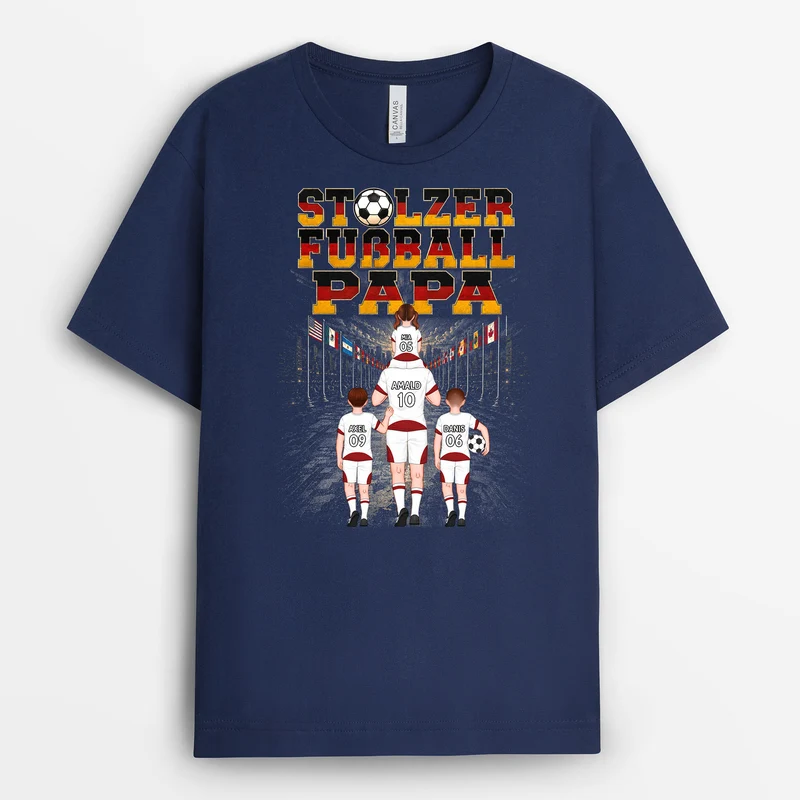 Fußballmannschaft Trophäe - Personalisierte Geschenke Papa | Fussball Shirt