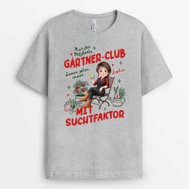 Nur Für Mitglieder Gärtner-Club Mit Suchtfaktor - Personalisiertes Geschenk Garten | T Shirt Damen Männer