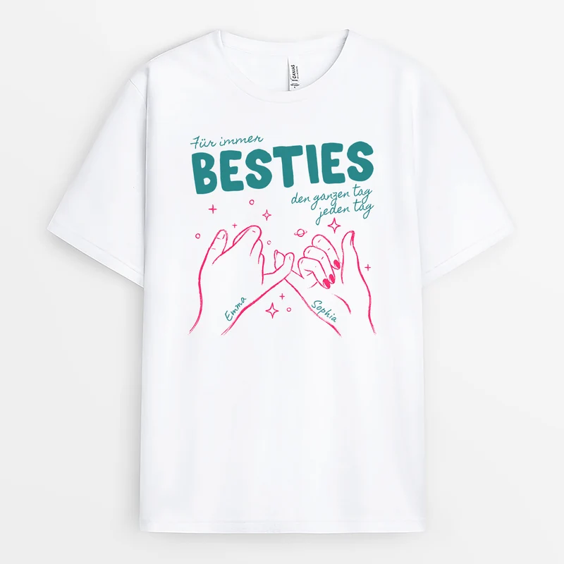 Für Immer BFF - Personalisierte Geschenke Beste Freundin | T Shirt Weiß