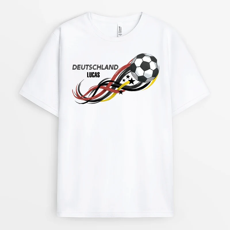 Name - Personalisiertes Geschenk | Weißes Fussball Shirt Männer Frauen