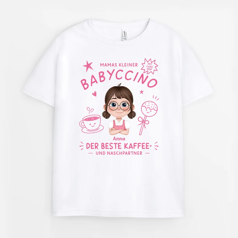 Mama Und Papas Kleiner Babyccino - Personalisierte Geschenke Kinder | T-Shirts Cartoon