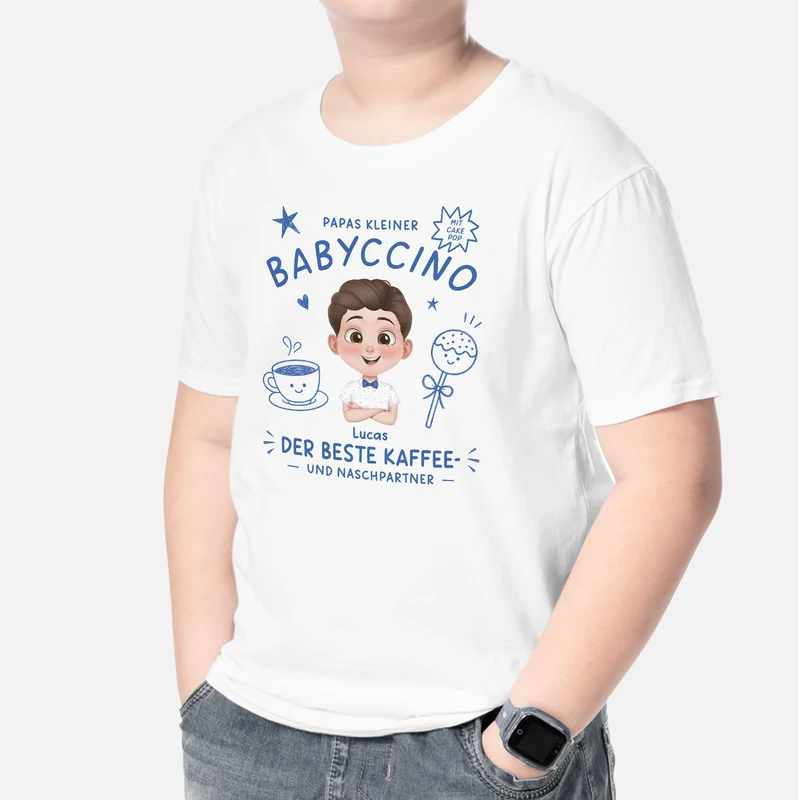 Mama Und Papas Kleiner Babyccino - Personalisierte Geschenke Kinder | T-Shirts Cartoon