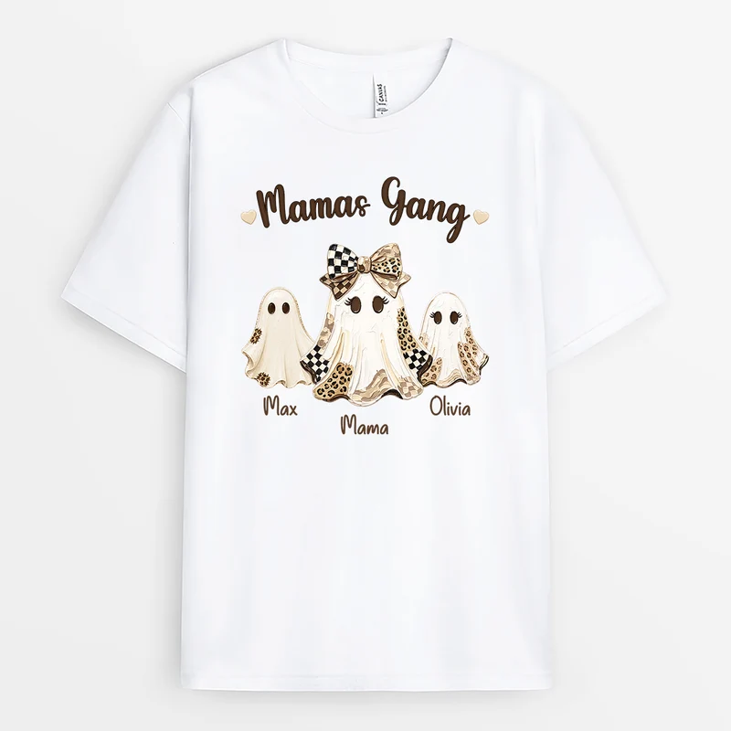 Mamas Gang Geist Halloween Herbst - Personalisiertes Geschenk | Oma Mama T Shirt