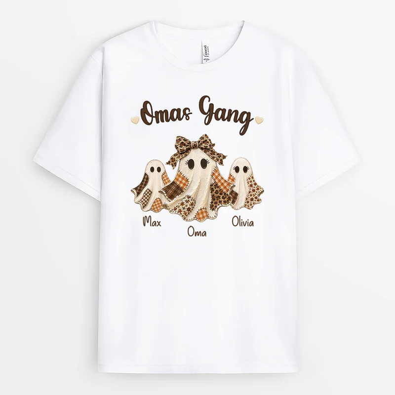 Mamas Gang Geist Halloween Herbst - Personalisiertes Geschenk | Oma Mama T Shirt