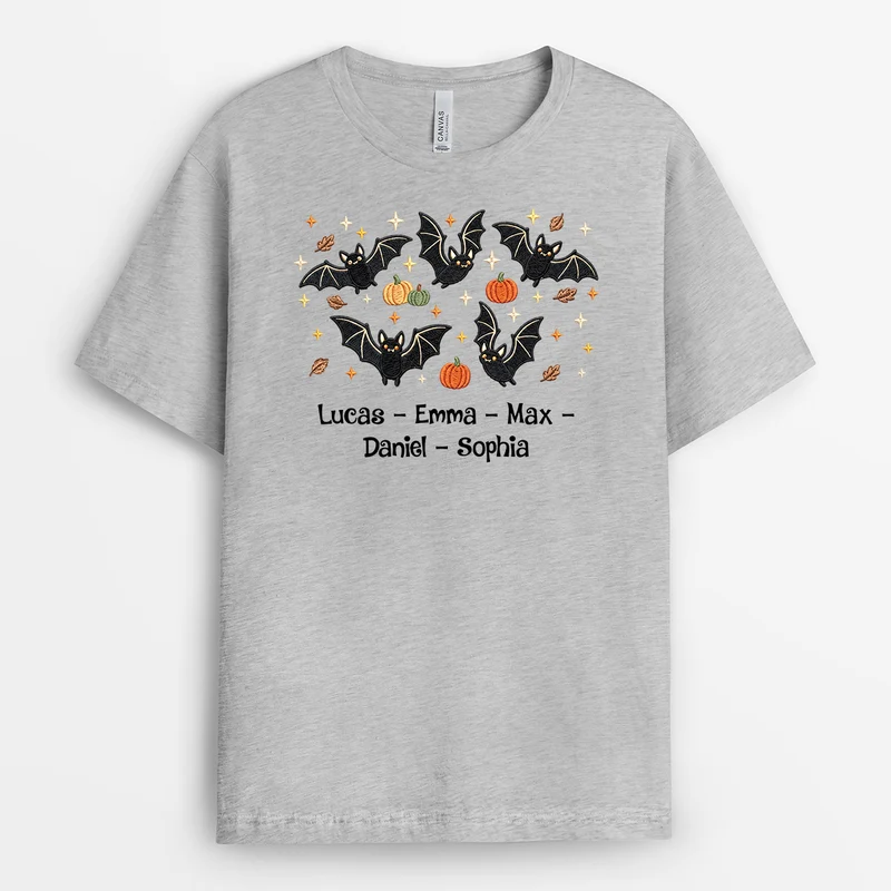 [3D-Optik] Fledermaus Halloween - Personalisiertes Geschenk | Freundschafts T Shirts Weiß