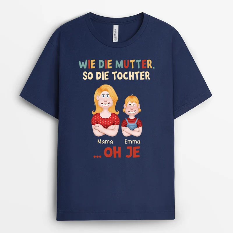 Wie Der Vater So Der Sohn - Personalisiertes Geschenk | Mama Papa Shirt Shaun Das Schaf