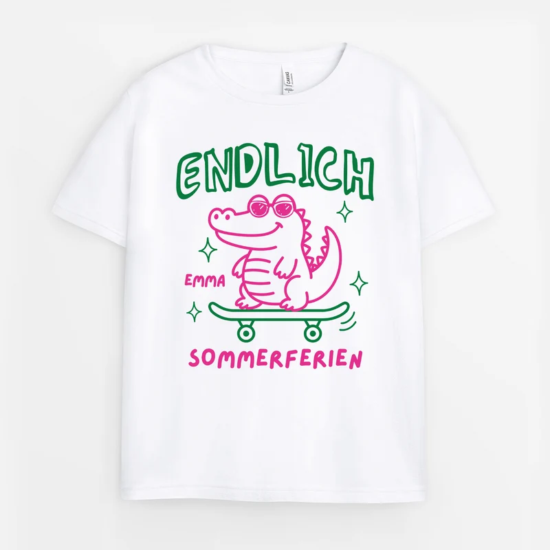 Endlich Sommerferien - Personalisiertes Geschenk | T Shirts Kinder