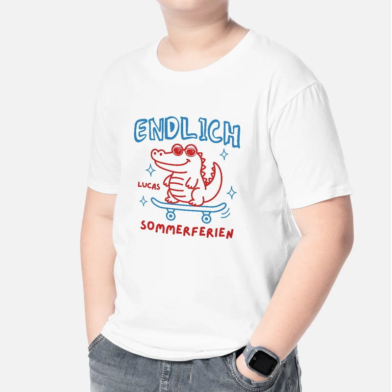 Endlich Sommerferien - Personalisiertes Geschenk | T Shirts Kinder